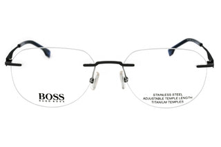 Hugo Boss BOSS 1265/B Eyeglasses MATTE RUTHENIUM BLUE/Clear demo lens-AmbrogioShoes