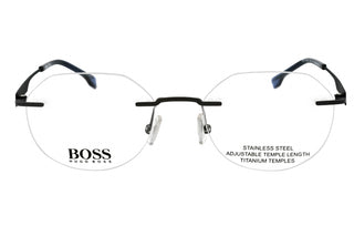 Hugo Boss BOSS 1265/D Eyeglasses MATTE RUTHENIUM BLUE/Clear demo lens-AmbrogioShoes