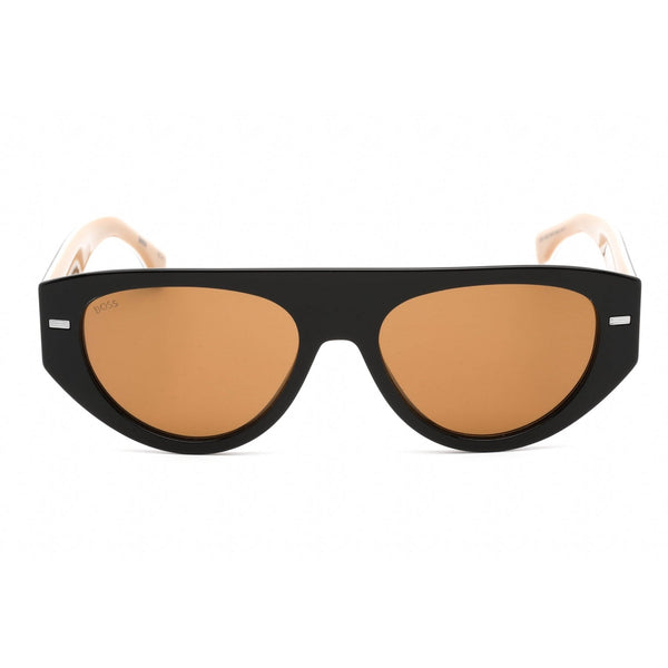 Hugo Boss BOSS 1443/S Sunglasses Black Pattern / Brown Unisex-AmbrogioShoes