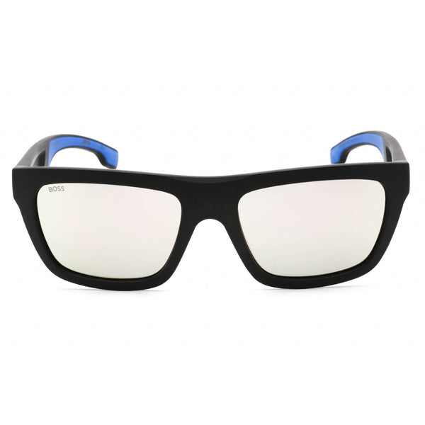 Hugo Boss BOSS 1450/S Sunglasses MTBLKBLUE/EXTRA WHITE ML-AmbrogioShoes