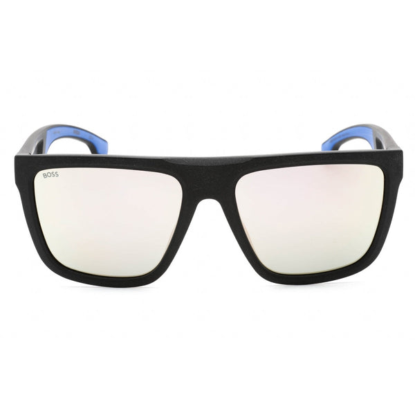 Hugo Boss BOSS 1451/S Sunglasses MTBLKBLUE/EXTRA WHITE ML-AmbrogioShoes