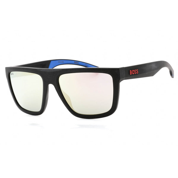 Hugo Boss BOSS 1451/S Sunglasses MTBLKBLUE/EXTRA WHITE ML-AmbrogioShoes