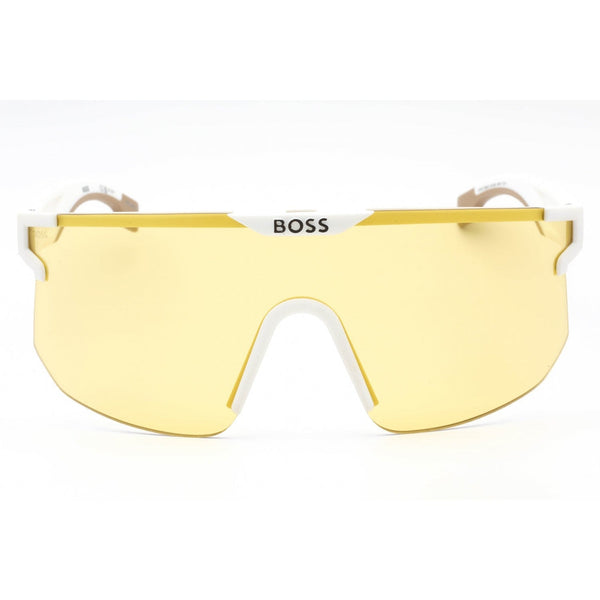 Hugo Boss BOSS 1500/S Sunglasses MATTE WHITE/YELLOW-AmbrogioShoes