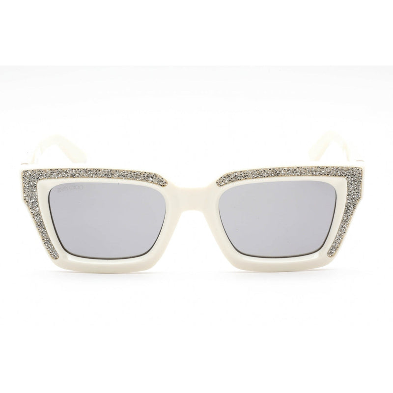 Jimmy Choo MEGS/S Sunglasses Ivory / Grey Women's-AmbrogioShoes