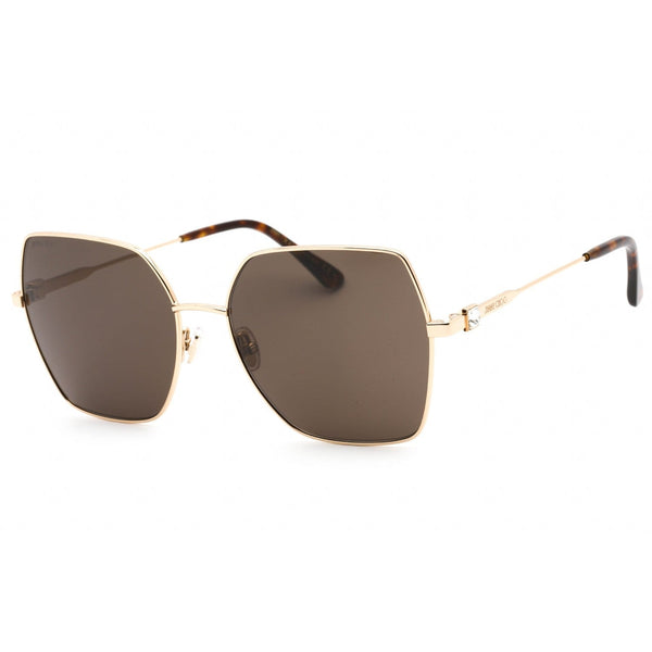 Jimmy Choo REYES/S Sunglasses Rose Gold / Brown-AmbrogioShoes