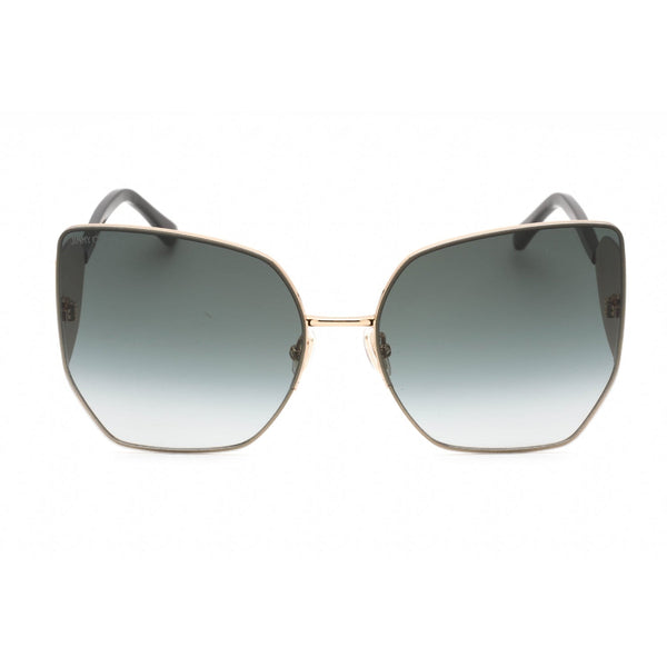 Jimmy Choo River/S Sunglasses Black Gold / Grey Gradient-AmbrogioShoes