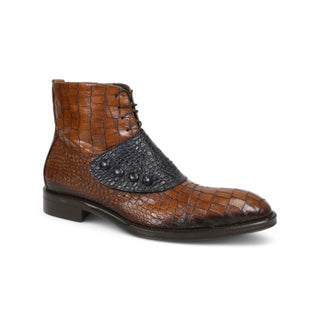 Jo Ghost 1788 Men's Shoes Luisiana Crocodile Print Leather Ankle Boots (JG5322)-AmbrogioShoes