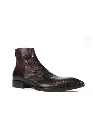 Jo Ghost 2379 Lizard Embossed Calf-Skin Leather Boots (JG5313)-AmbrogioShoes