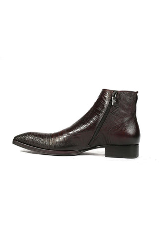Jo Ghost 2379 Lizard Embossed Calf-Skin Leather Boots (JG5313)-AmbrogioShoes