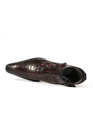 Jo Ghost 2379 Lizard Embossed Calf-Skin Leather Boots (JG5313)-AmbrogioShoes