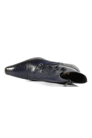 Jo Ghost 2379 Lizard Embossed Calf-Skin Leather Boots (JG5313)-AmbrogioShoes