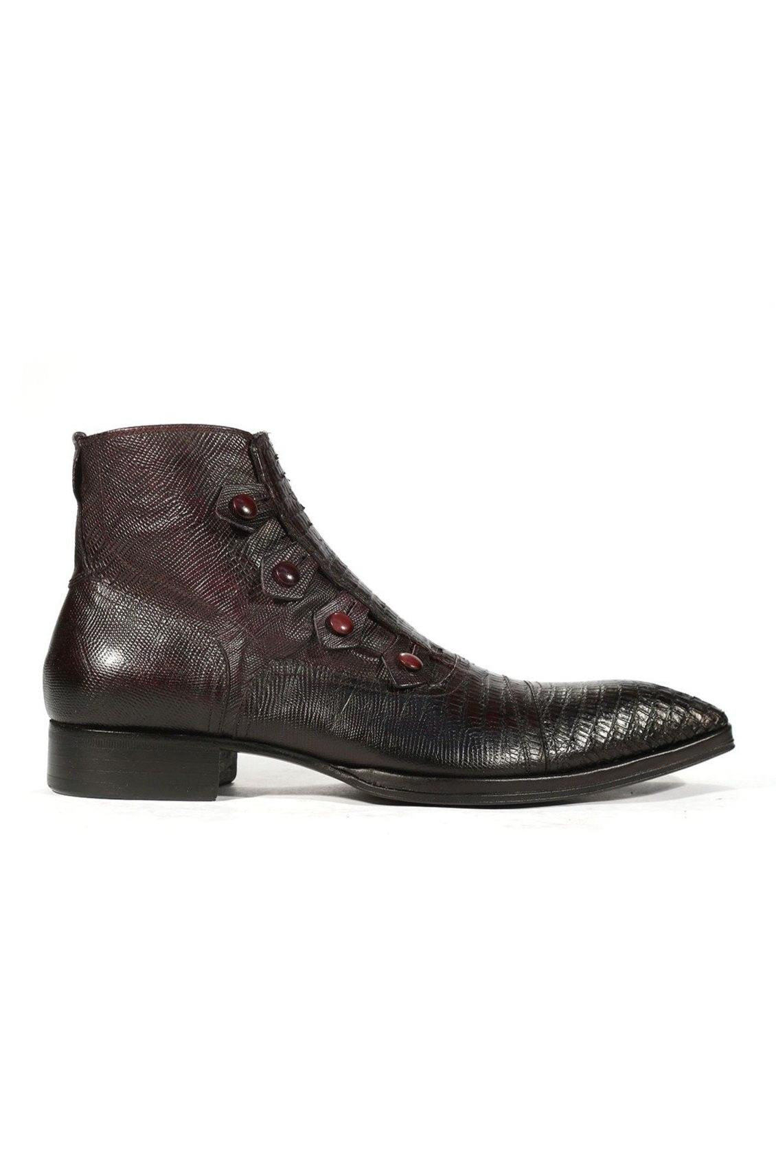 Jo Ghost 2379 Lizard Embossed Leather Boots | Italian – AmbrogioShoes
