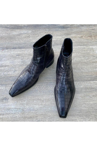 Jo Ghost 2727 BIS Crocodile Embossed / Leather Ankle Boots