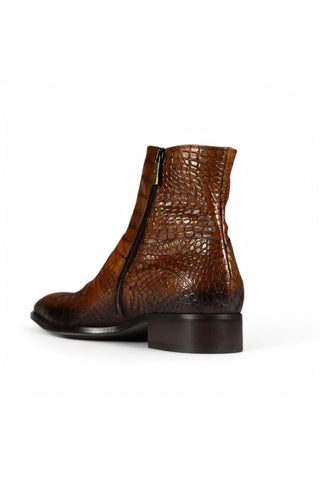 Jo Ghost 2727 BIS Crocodile Embossed / Leather Ankle Boots