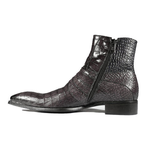 Jo Ghost 2727 BIS Men's Shoes Crocodile Print Calf-Skin Leather Ankle Boots (JG5369)-AmbrogioShoes