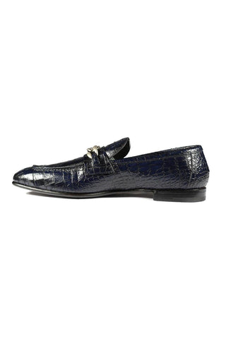 Jo Ghost 2955 Crocodile Embossed Leather Chain Loafers (JG5312)-AmbrogioShoes