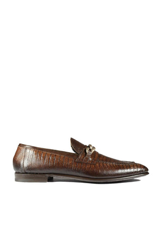 Jo Ghost 2955 Crocodile Embossed Leather Chain Loafers (JG5312)-AmbrogioShoes