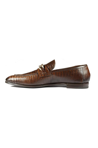 Jo Ghost 2955 Crocodile Embossed Leather Chain Loafers (JG5312)-AmbrogioShoes