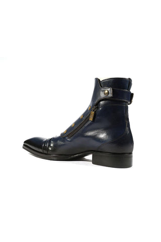 Jo Ghost 3206 Calf-Skin Leather Buckle Boots (JG5318)-AmbrogioShoes