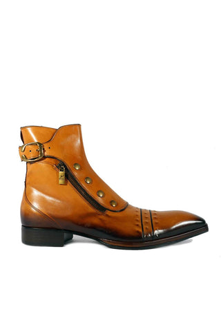 Jo Ghost 3206 Calf-Skin Leather Buckle Boots (JG5318)-AmbrogioShoes