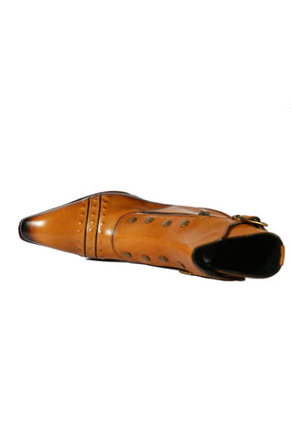 Jo Ghost 3206 Calf-Skin Leather Buckle Boots (JG5318)-AmbrogioShoes