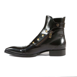 Jo Ghost 3206M Men's Shoes Calf-Skin Leather Boots (JG2103)-AmbrogioShoes