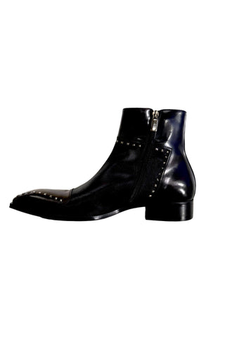 Jo Ghost 3516 Leather Stud Ankle Boot-AmbrogioShoes