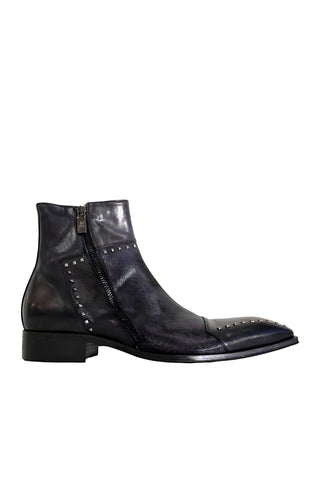 Jo Ghost 3516 Leather Stud Ankle Boot-AmbrogioShoes