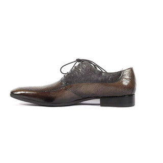 Jo Ghost 4125M Lizard print Calf-Skin Leather Moscato Oxfords (JG5127)-AmbrogioShoes