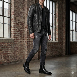 Jo Ghost 4748 Men's Shoes Calf-Skin Leather Ankle Boots (JG5336)-AmbrogioShoes