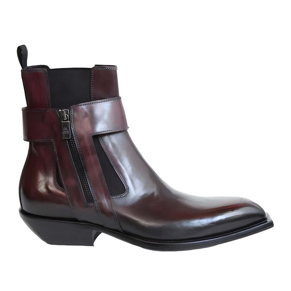 Jo Ghost 4769 Men's Shoes Brown Calf-Skin Leather Pitched Chelsea Boots (JG5341)-AmbrogioShoes