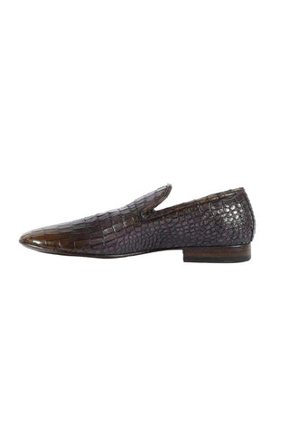Jo Ghost Crocodile Embossed Leather Loafers (JG5112)-AmbrogioShoes