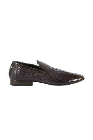 Jo Ghost Crocodile Print Calf-Skin Leather Loafers (JG5112)-AmbrogioShoes