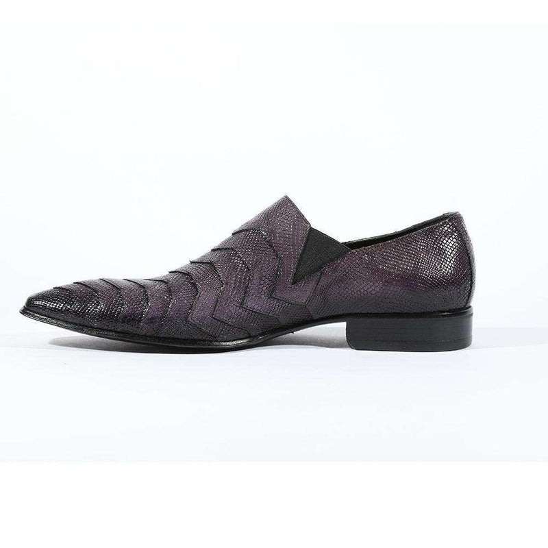 Jo Ghost Mens Italian Shoes Reptilis Cenere Loafers(JG5110)-AmbrogioShoes