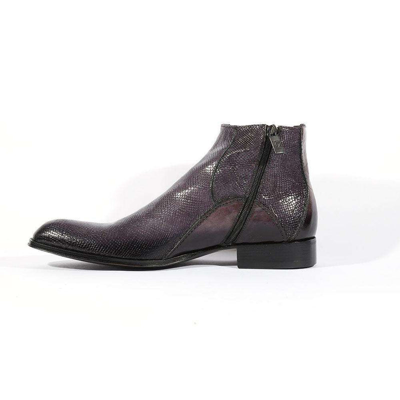 Jo Ghost Mens Italian Shoes Reptilis Diver Cenere Boots(JG5121)-AmbrogioShoes