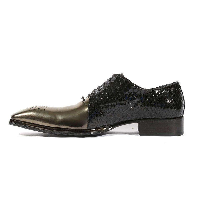 Jo Ghost Mens Italian Shoes Specchio Nero Plato Birmania Oxfords(JG5103)-AmbrogioShoes