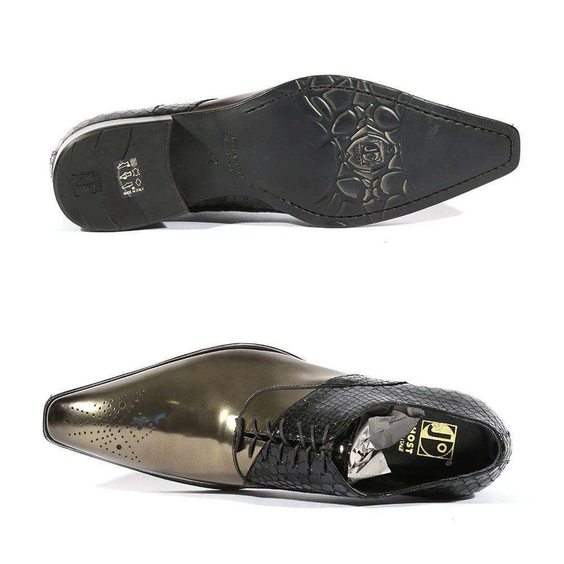 Jo Ghost Mens Italian Shoes Specchio Nero Plato Birmania Oxfords(JG5103)-AmbrogioShoes
