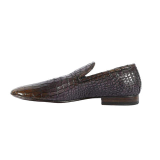 Jo Ghost Men's Shoes Crocodile Print Calf-Skin Leather Loafers (JG5112)-AmbrogioShoes