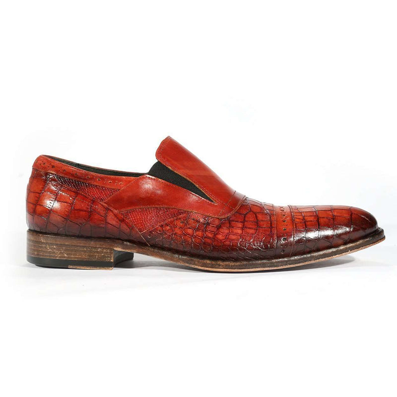 Joghost 4293 Mens Leather And Real Lizard Skin Pellame Luisiana Baby 07584 Loafers (JG5154)-AmbrogioShoes