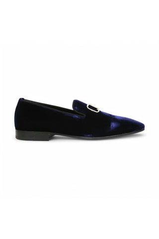 John Richmond 12286 Velvet Slip-On Loafer (JR1008)-AmbrogioShoes