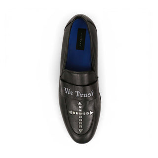 John Richmond 14024 Men's Shoes Calf-Skin Leather Slip-On Loafer (JR1011)-AmbrogioShoes