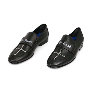 John Richmond 14024 Men's Shoes Calf-Skin Leather Slip-On Loafer (JR1011)-AmbrogioShoes