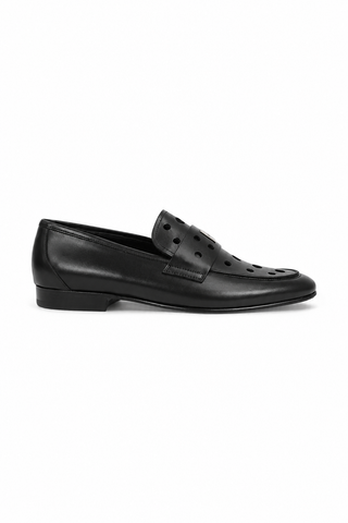 John Richmond 14025 Leather Perforated Slip-On Loafer (JR1012)