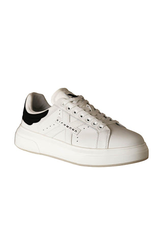 John Richmond 22203/CP White Calf-Skin Leather Casual Sneakers (JR1002)-AmbrogioShoes