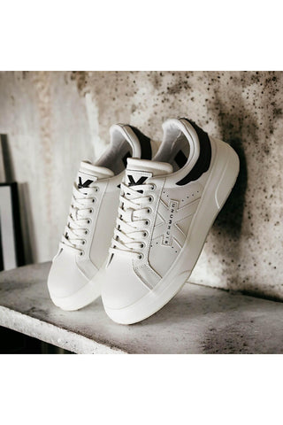 John Richmond 22203/CP White Calf-Skin Leather Casual Sneakers (JR1002)-AmbrogioShoes