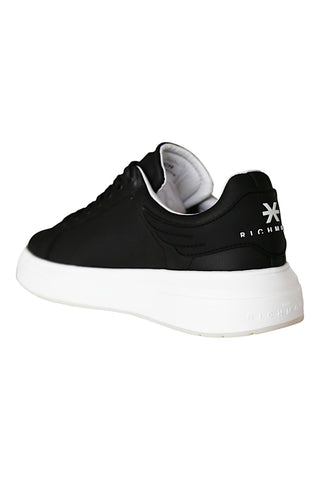 John Richmond 22204/CP Black Calf-Skin Leather Casual Sneakers (JR1000)-AmbrogioShoes