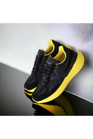 John Richmond 22224/CP Black Fabric / Suede Casual Sneakers (JR1001)-AmbrogioShoes