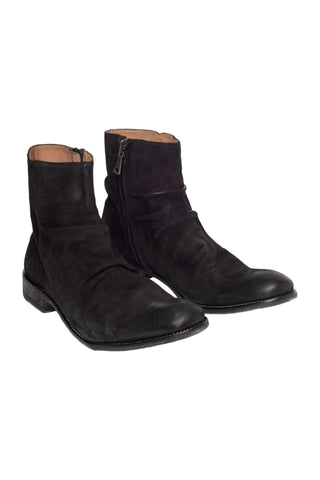John Varvatos Morrison Black Suede Sheep Leather Sharpei Boots (JV1004)-AmbrogioShoes