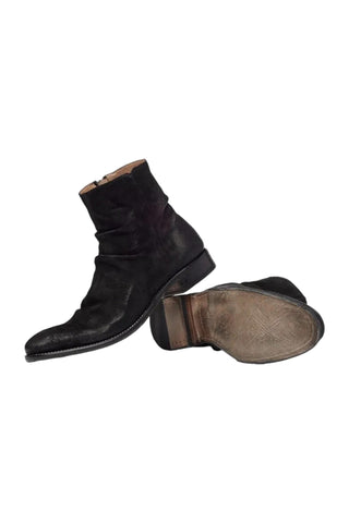 John Varvatos Morrison Black Suede Sheep Leather Sharpei Boots (JV1004)-AmbrogioShoes