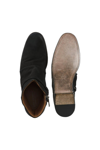 John Varvatos Morrison Black Suede Sheep Leather Sharpei Boots (JV1004)-AmbrogioShoes